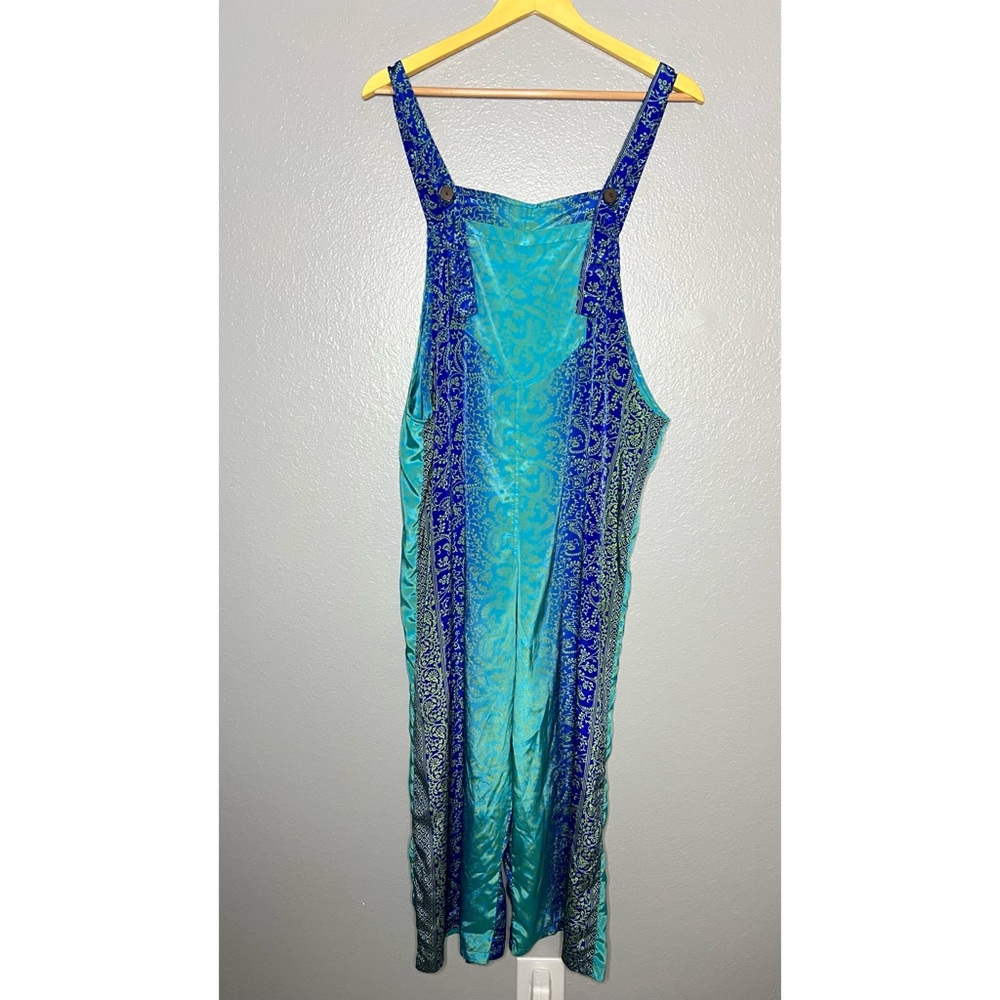 Earth Bound Turquoise and Royal Blue Patterned Jumpsuit 🦋